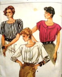 9525 VOGUE SLEEVES OR NOT LOOSE  BLOUSE  PATTERN 8-12, 14-18 CHOICE